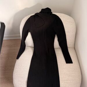 Forever 21 Black Long Sleeve Dress